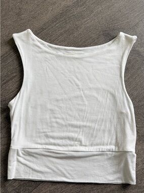 Mahina Soft Boatneck Sleeveless Tank Top - White